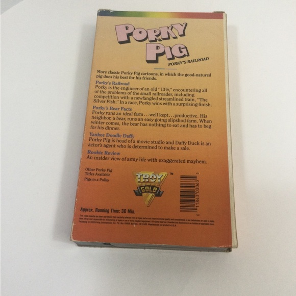 Porky Pig Porky’s Railroad Pre-Owned VHS Tape - Picture 2 of 7